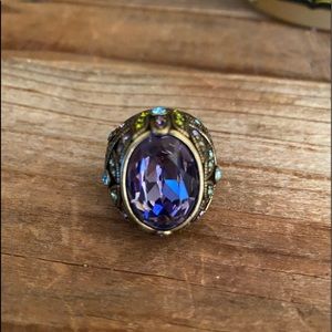 💕 LOVELY 💕 Lavender Crystal Heidi Daus sz 5 🎭 DRAMATIC 🎭